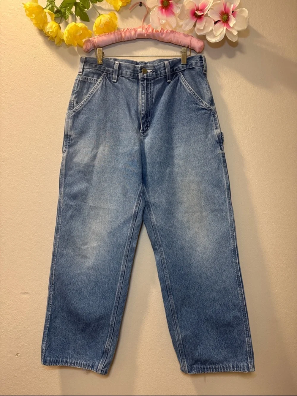 Carhartt Men's Relaxed Light Blue Denim Jeans - Picture 1 of 13